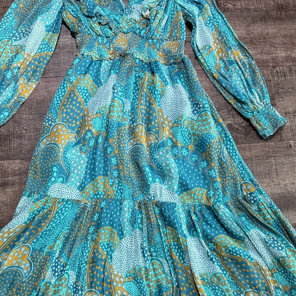 Anthropologie Odetta Ruffled V-Neck Maxi Dress - Picture 4 of 15